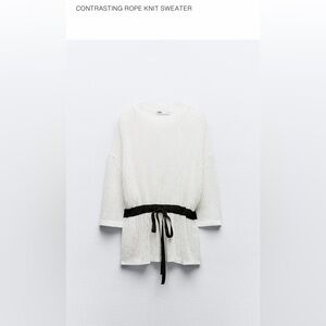 NWT Zara Contrasting knit sweater - size XS